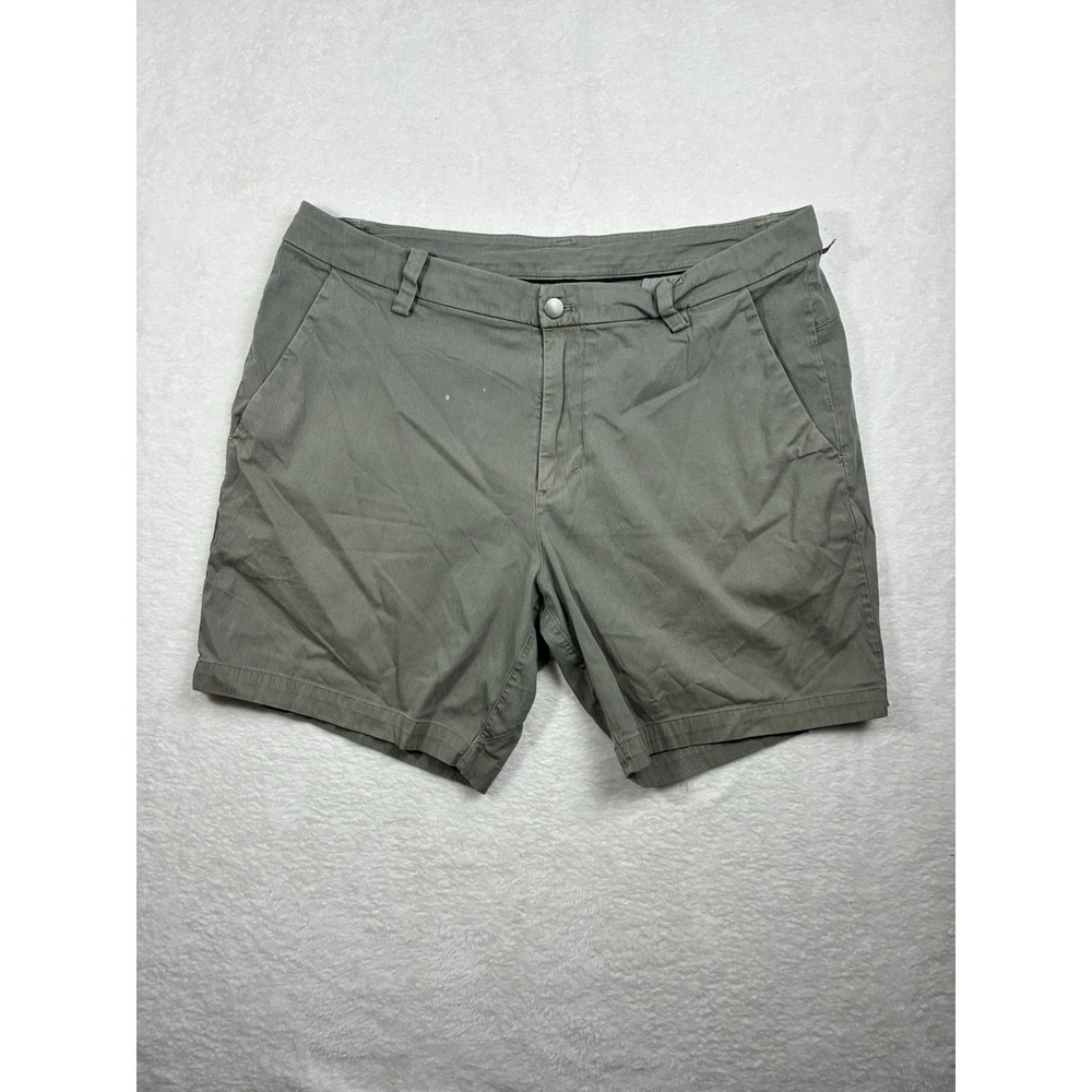 Lululemon Commission Shorts Mens 34 Gray 7" Inseam Golf Chino Stretch